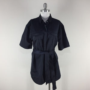 Banana Republic L Button Down Tunic Shirt Jacket